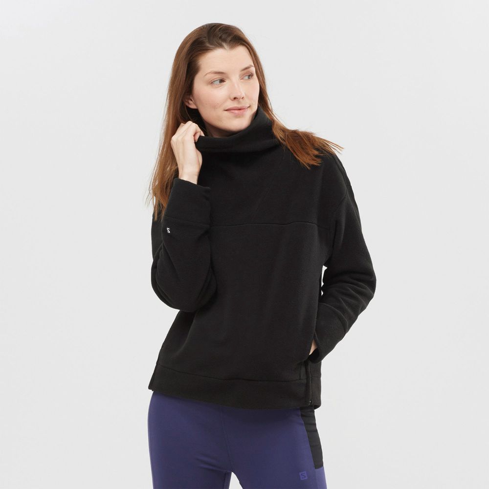 Salomon Israel OUTLIFE MIDLAYER W - Womens Pullover - Black (FATI-05284)